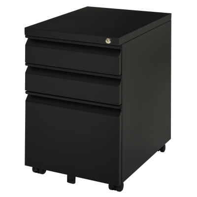 Caisson de Bureau Rangement sur Roulettes 3 Tiroirs