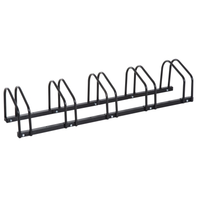 Homcom Râtelier pour 5 Vélos en Acier Noir 130 x 33 x 27 cm