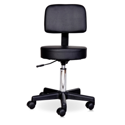 HOMCOM Tabouret Noir à Roulettes pour Professionels