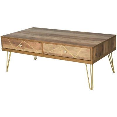 Table Basse en Bois 110L x 59l x 42H cm Brun