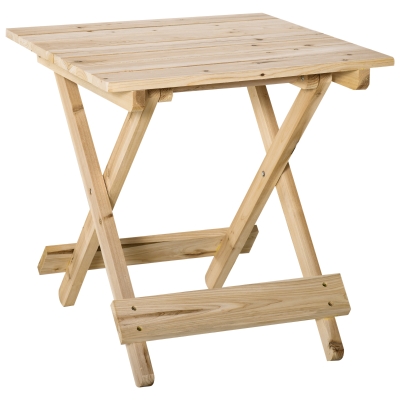 Table basse pliable jardin camping bois massif sapin