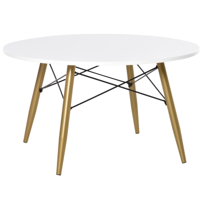 Homcom Table Basse Ronde Design Scandinave en Bois 80 x 80 x 45 cm