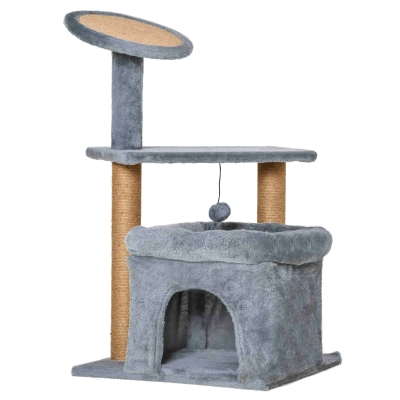Arbre à chat griffoirs grattoir jute naturelle gris