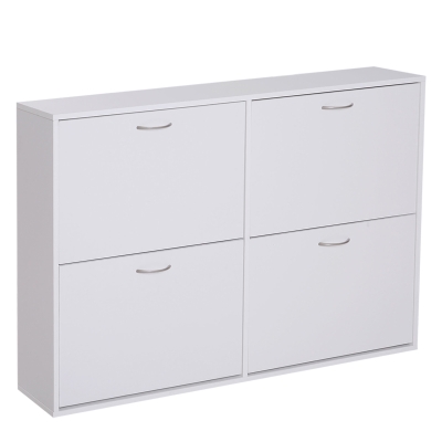 Homcom Armoire à chaussures meuble à chaussures grande taille dim. 120L x 24l x 81H cm