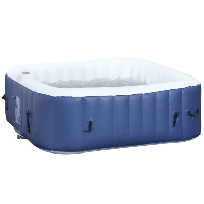 Spa gonflable carré 4 personnes 100 buses d'air chauffage filtration