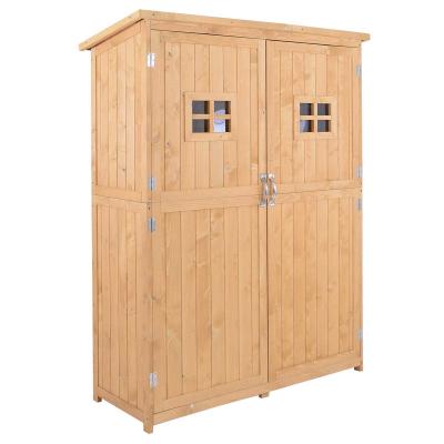 Outsunny Abri de Jardin 2 fenêtres Toit Bitumé 128 x 50 x 164 cm