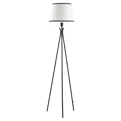 Lampadaire trépied design contemporain bicolore noir blanc
