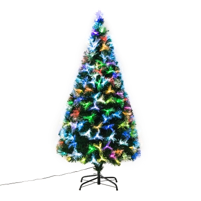 Homcom Sapin de Noël Artificiel Lumineux Vert 74 x 74 x 150 cm