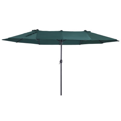 Outsunny Parasol de jardin XXL parasol grande taille 4,6L x 2,7l x 2,4H cm vert