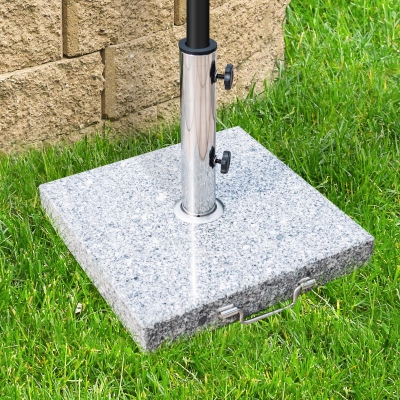 Outsunny 30 kg Marble Umbrella Base-Hemp Grey