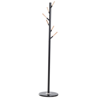 HOMCOM Coat Rack, 35Lx35Wx174H cm, Metal-Black