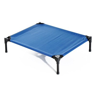 PawHut Medium Dogs Portable Elevated Fabric Bed for Camping Outdoors Blue