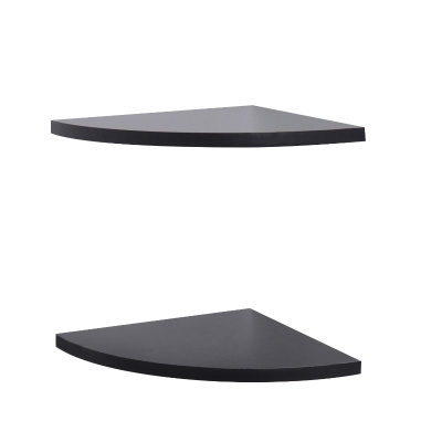 HOMCOM 30L x 30W x 2H cm 2 Piece Wall-Mounted Shelf-Black