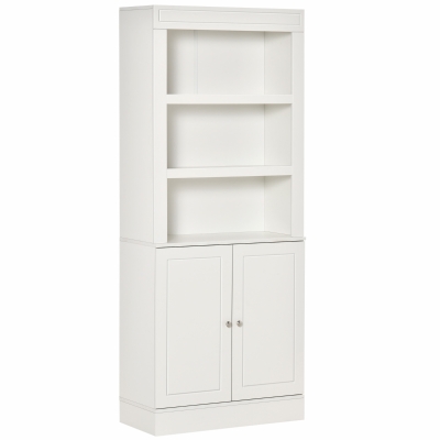 HOMCOM Modern Kitchen Cupboard Freestanding Sideboard with 6-Tier Shelving White