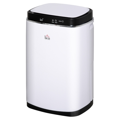 HOMCOM Portable Dehumidifier 20L/Day Ultra Quite Auto Cut Off for Basement Bathroom