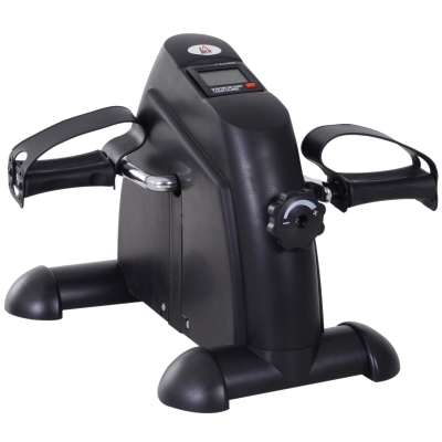 HOMCOM Mini Exercise Bike Under Desk Bike Fitness W/LCD Display, 9Wx 40Dx 31Hcm-Black