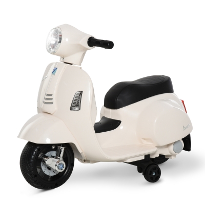 HOMCOM Vespa Licensed Kids Ride On Motorcycle 6V Battery Powered Electric Toys