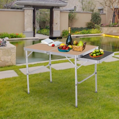 Outsunny 3ft Folding Picnic Table Aluminium MDF Portable