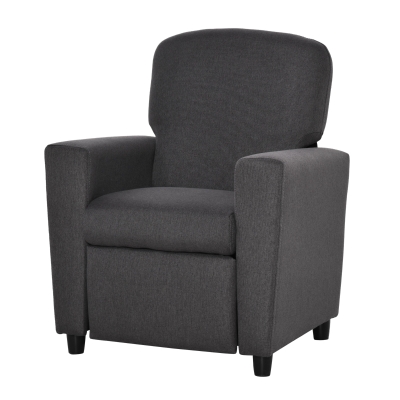 HOMCOM Kids Sofa with Footrest Linen Recliner Upholstered Armchair for Playroom Grey