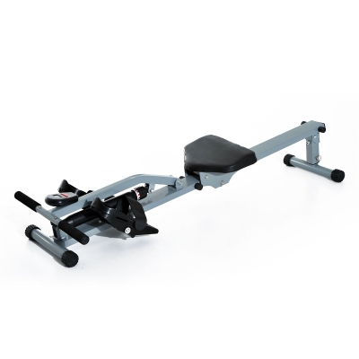 HOMCOM Rowing Machine Rower Workout Trainer W/ Monitor-Grey/Black