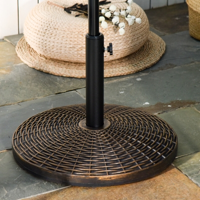 Outsunny Parasol Base, Φ53x30H cm-Antique Bronze