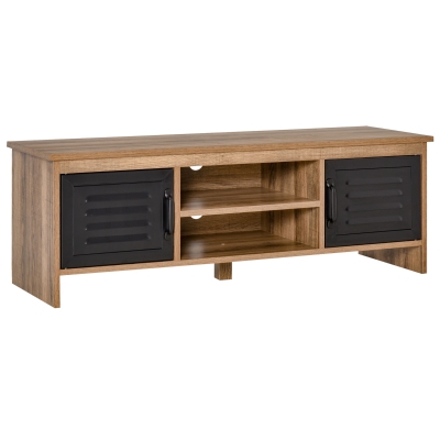 HOMCOM TV Stand Media Unit Cabinet w/ Open Drawers Wire Hole Entertainment Center