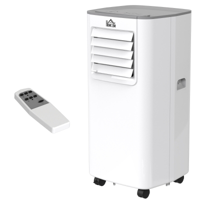HOMCOM 5000BTU Portable Air Conditioner 4 Modes LED Display 24 Timer Home Office White