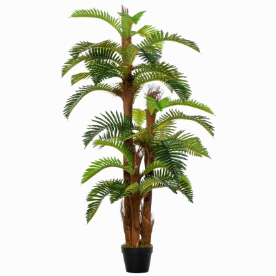 Outsunny Artificial Fern Plant Realistic Fake Tree Potted Home Office Décor 150cm