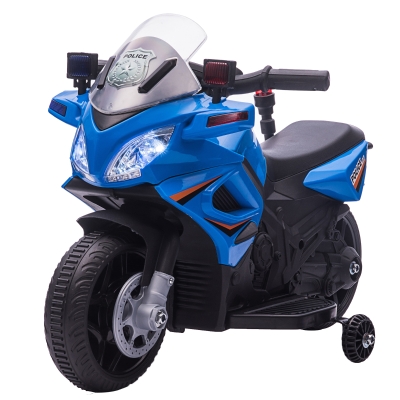 HOMCOM Kids 6V Electric Pedal Motorcycle Ride-On Toy Battery 18-48 months Blue