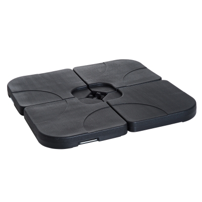 Outsunny 4 pc Heavy Duty Plastic Umbrella Weight Base-Black