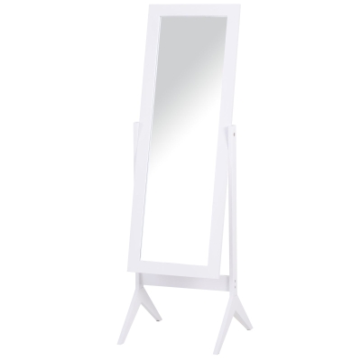 HOMCOM Tall Freestanding Dressing Mirror w/Adjustable Tilt White