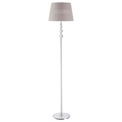 HOMCOM Modern Floor Lamp w/ Fabric Shade and Chrome Base Elegant Decoration for Study