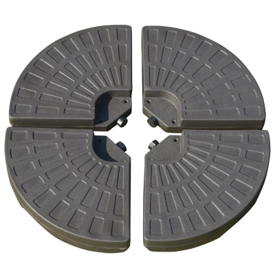 Outsunny 4PCs Cantilever Patio Umbrella Base Stand w/Carry Handles, Water & Sand Filled