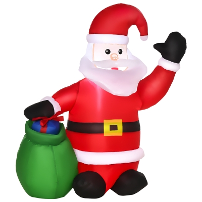 HOMCOM Inflatable Blow up Christmas Santa Claus 120cm LED