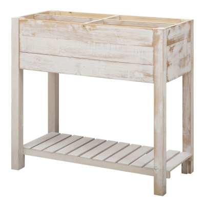 Outsunny Elevated Wooden Planter Garden Grow Box with 2 tiers, 4 Pockets