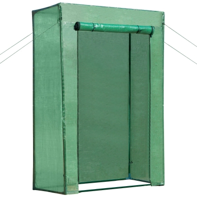 Outsunny Greenhouse PE Cover with Zipped Roll-up Door Outdoor Green 100x50x150cm