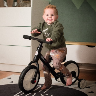 HOMCOM PP Toddlers Removable Stabiliser Kids Balance Bike Black