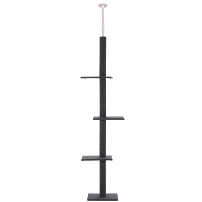PawHut 4-level Cat Tree Condo with Covered Scratching Posts Grey