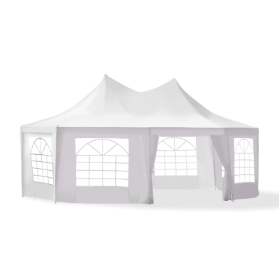 Outsunny 6.8m x5m Octagonal Party Tent / Wedding Marquee-White