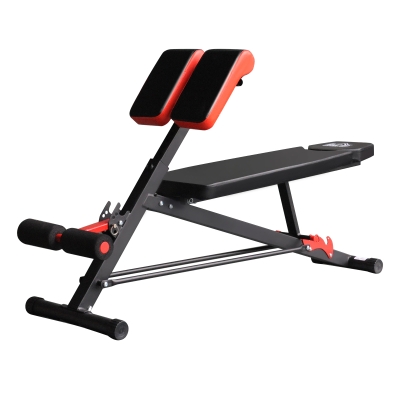 HOMCOM Multifunctional Hyper Dumbbell Bench Indoor Fitness Machine Weights Work Out Ab Sit Up Decline Flat Sit up