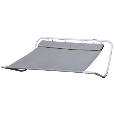 Outsunny Outdoor Double Rocking Bed Hammock-Grey
