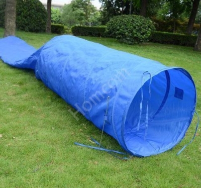 PawHut Pets 5m Polyester Agility Tunnel w/ Carry Bag Blue