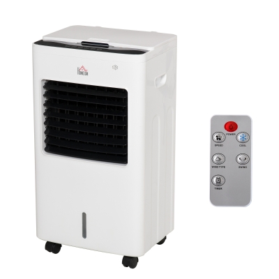 HOMCOM 8.5L Air Cooler Ice Cooling Function 3 Speed 3 Mode 7.5 Timer Ice Box Home Office
