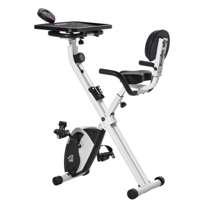 HOMCOM 8-Level Adjust Indoor Magnetic Exercise Bike Cardio Workout Bike Trainer