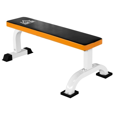 HOMCOM Fitness Exercise Weight Bench Workout Bench For Gym-Black/Orange