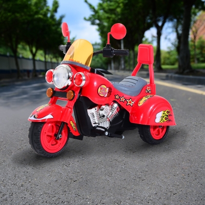 HOMCOM Kids Ride On Kids Electric Motorcycle, 6V-Red