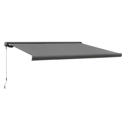 Outsunny Cassette Electric Manual Awning Door Window Retractable Canopy w/ R/C