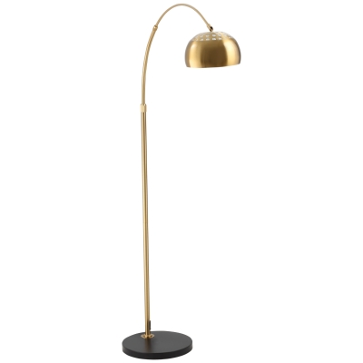 HOMCOM lampa podłogowa arc salon z pozłacanym kloszem metal retro
