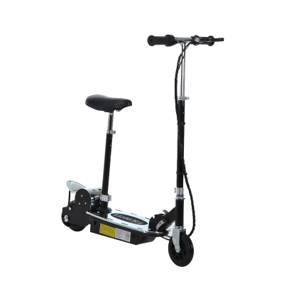HOMCOM Foldable Electric Scooter for Teens Over 7 years old 12V Battery 120W-Black