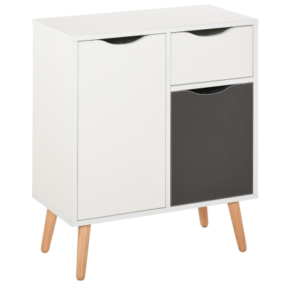HOMCOM Floor Cabinet Storage Cupboard Sideboard with Drawer for Bedroom, Living Room